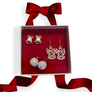NWT Joe Fresh/ Christmas earrings/ Angels/  Bells/ Snowballs